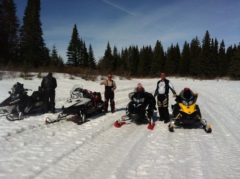 Snowmobiling in Manitoba, Canada